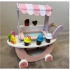 Jokomisiada Pastel sweet ICE CREAM SHOP on wooden wheels + 8 different ice creams ZA5946