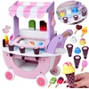 Jokomisiada Pastel sweet ICE CREAM SHOP on wooden wheels + 8 different ice creams ZA5946