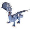 Jokomisiada Gray Dragon Figurine Didingas drakonas su lanksčiais sparnais ZA5016