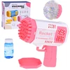 Jokomisiada Rožinė bubble gun set, light + liquid for children ZA4976 RO