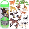 Jokomisiada Ūkiniai gyvūnai iš 17 figūrėlių arklių karvės vištos ZA5349 rinkinio