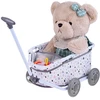 Jokomisiada Doll and Teddy Stroller with Handle – Adorable Pull-Along Wagon ZA5919