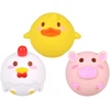 Jokomisiada Bath toys FISHING 3 rubber animals without a hole + strainer ZA5924