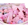 Jokomisiada Charming jewelry box made of eco-leather with a mirror and hair accessories ZA5737