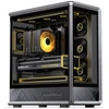 Jonsbo D401 PC-case, Midi Tower, ATX, Tempered Glass - juodas
