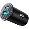 Automobilinis įkroviklis Joyroom JR-CCN16 USB-A/USB-C 15W juodas