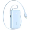 Joyroom Power Bank with Digital Ekranas, C+U+U, PD 35W, 10000 mAh with Built-in Retractable 2x Type-C Lanyard cable (0.7m) Mėlyna (JR-PR2L)