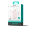 Joyroom Power Bank with Digital Ekranas, C+U+U, PD 35W, 10000 mAh with Built-in Retractable Type-C and Lightning Lanyard cable (0.7m), Rožinė (JR-PR2L)