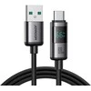 Joyroom S-A16 Pro Prism Series 66W USB-A – USB-C kabelis su Ekranas 1.2m – juodos spalvos