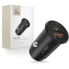 Tech-Protect CC02 35W automobilinis įkroviklis su 2 prievadais USB-C / USB-A - Juodas