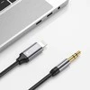 Kabelis 1m Lightning – AUX mini jack 3,5mm Tech-Protect Ultraboost juodos spalvos