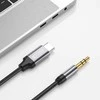 Kabelis 1m USB-C – AUX mini jack 3,5mm Tech-Protect Ultraboost juodos spalvos