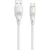 Kabelis 3A 1m USB - USB-C T-Phox X-Lite baltos spalvos
