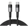 Kabelis 3A 20W 2m PD USB-C ir „Lightning“ Tech-Protect UltraBoost pilkos spalvos