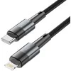 Kabelis 3A 20W 2m PD USB-C ir „Lightning“ Tech-Protect UltraBoost pilkos spalvos