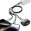 Kabelis 3in1 3.5A 1m USB – USB-C + Lightning + Micro USB Tech-Protect UltraBoost pilkos spalvos