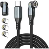 Kabelis 4smarts 540° Magnetic USB-C Kabelis Set GravityCord 240W 1.8m juodos spalvos