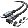 Kabelis 4smarts 540° Magnetic USB-C Kabelis Set GravityCord 240W 1.8m juodos spalvos