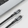 Kabelis 60W 3A 0,25m USB-C – USB-C Tech-Protect UltraBoost pilkos spalvos