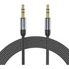 Kabelis Audio AUX 1,5m minijack 3,5mm – minijack 3,5mm Tech-Protect Ultraboost juodos spalvos