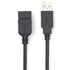 Kabelis Emos USB 2.0 A M – USB 2.0 A F 3m juoda