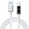 Kabelis Joyroom S-A55 StarFlight 66W USB-A – USB-C 1,2m – baltos spalvos