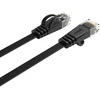 Ethernet tinklo kabelis Orico PUG-C7B CAT7 10Gbps RJ45 interneto LAN plokščias 2 m – juodos spalvos