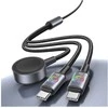 Cable USAMS Huan Series SJ754 72W USB-C to USB-C + USB-C + Belaidis įkroviklis skirtas watch tarnish