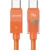 Kabelis USAMS U93 240W USB-C į USB-C 1.2m oranžinės spalvos