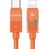 Kabelis USAMS U93 30W USB-C to Lightning 1.2m oranžinės spalvos