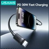 Kabelis USAMS U94 30W USB-C į Lightning 1m juodos spalvos
