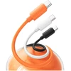 Kabelis USAMS U98 3A Silicone Fast Charging USB-C juodos spalvos