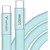 Kabelis Verbatim Sync & Charge SoftTouch USB-C į USB-C 100W PD3.0 120cm žydros spalvos 30276