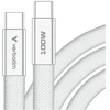 Kabelis Verbatim Sync & Charge SoftTouch USB-C į USB-C 100W PD3.0 120cm baltos spalvos 30277