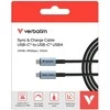 Kabelis Verbatim Sync & Charge USB-C į USB-C 240W 40Gb/s 120cm juodos spalvos 31847