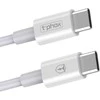 Kabelisis T-PHOX GLARY LITE SERIES 3A 1M USB-C/USB-C Baltas