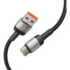 USB laidas – USB C tipo 100W / 5A 1m, „Tech-Protect UltraBoost EVO“, titano spalvos