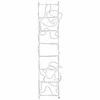 Kalėdinė dekoracija Kalėdų Senelis ant kopėčių su LED, 50x200cm