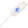 Kalėdinė girlianda varvekliai, 200 šaltų baltų LED, akrilas/PVC