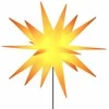 Kalėdiniai šviestuvai su smaigais/LED, 3vnt., geltoni, 35cm