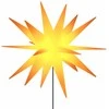 Kalėdiniai šviestuvai su smaigais/LED, 3vnt., geltoni, 57cm
