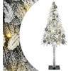Kalėdų eglutė su 150 LED s stovu Balta 150 cm PE ir Plienas