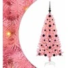 Kalėdų eglutė su 150 LED s stovu Rožinė 120 cm PVC