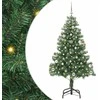 Kalėdų eglutė su 150 LED s stovu Žalia 150 cm PVC