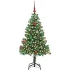 Kalėdų eglutė su 150 LED s stovu Žalia 150 cm PVC