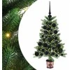 Kalėdų eglutė su 150 LED s stovu Žalia 65 cm PE