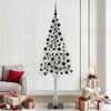Kalėdų eglutė su 300 LED s stovu Balta 210 cm PE ir Plienas
