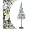 Kalėdų eglutė su 300 LED s stovu Balta 210 cm PE ir Plienas