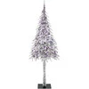 Kalėdų eglutė su 300 LED s stovu Balta 210 cm PE ir Plienas