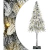 Kalėdų eglutė su 300 LED s stovu Balta 210 cm PE ir Plienas